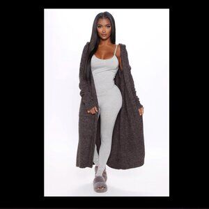 Cozy Long Hooded Cardigan